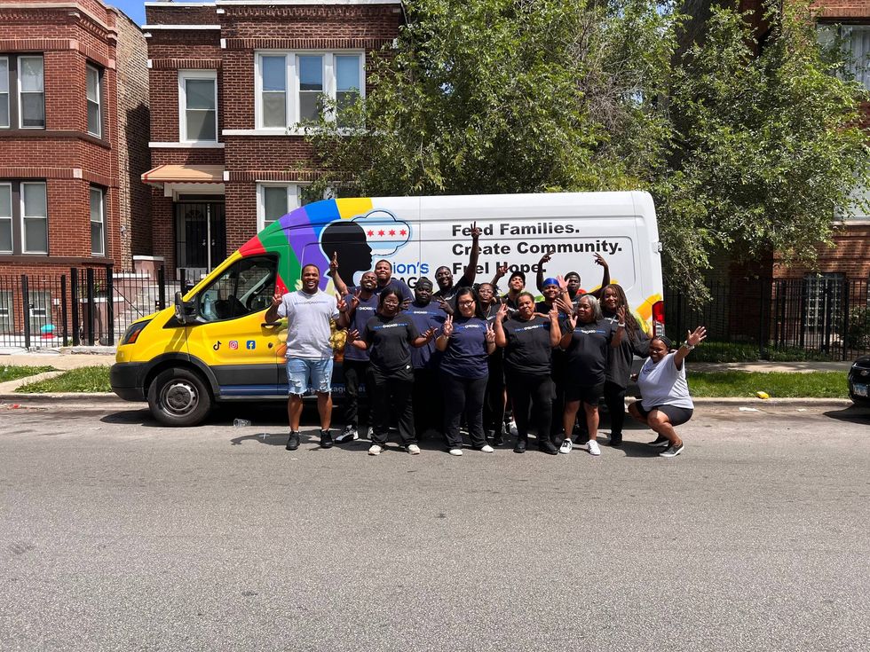 van with employees