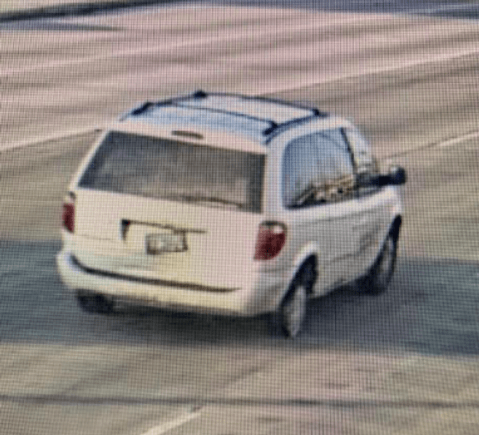 van with flat tire