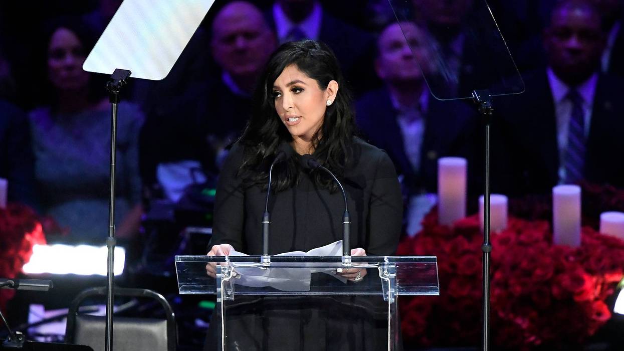 Vanessa Bryant speaks during The Celebration of Life for Kobe & Gianna Bryant at Staples Center on February 24, 2020 in Los Angeles, California