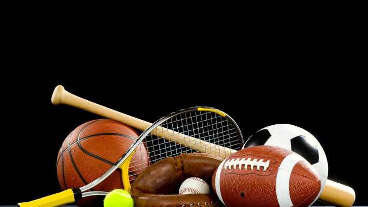 Variety of sports equipment.