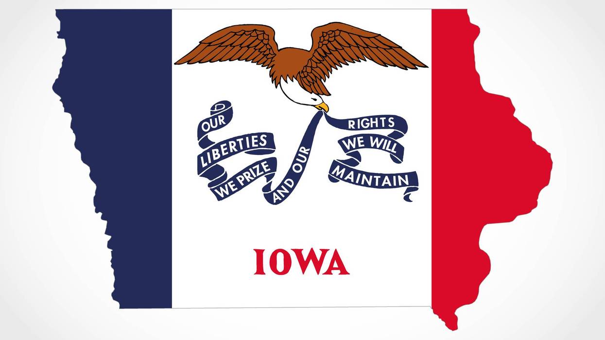 Vector artwork of detailed outline map of IOWA
