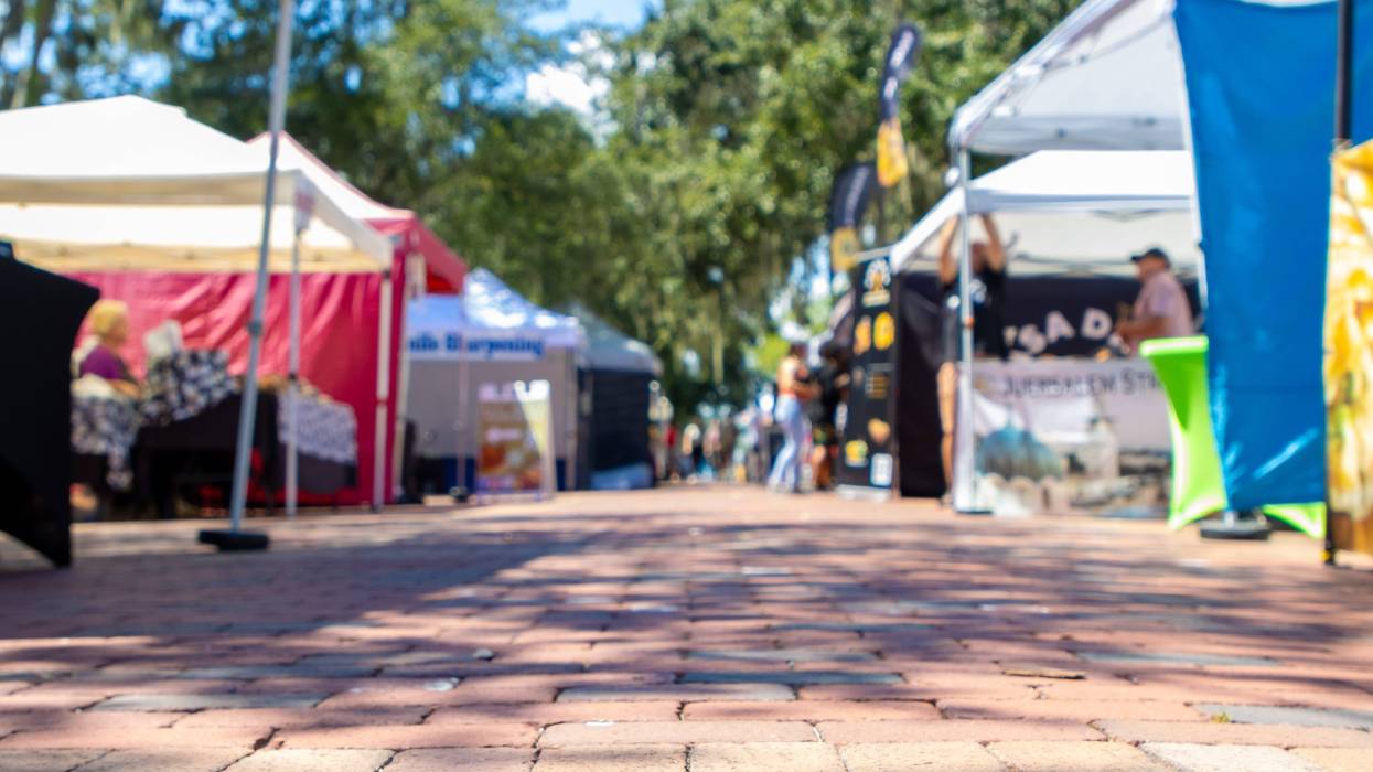 Vendors at an outdoor festival