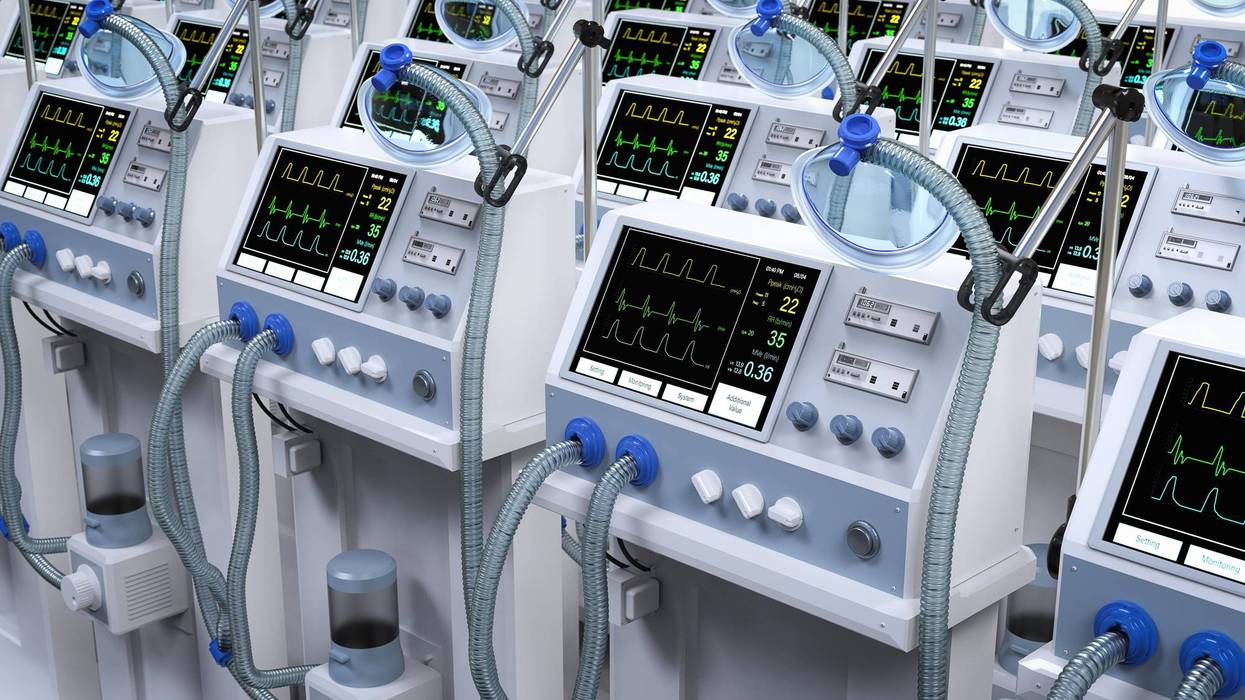 Ventilator machines in a hospital