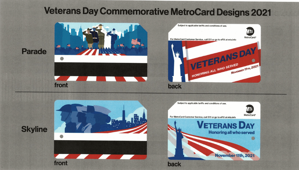 Veteran Day MetroCards