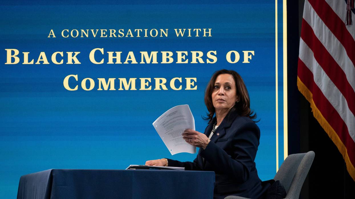 Vice President Kamala Harris attends a virtual roundtable with local Black Chambers of Commerce.