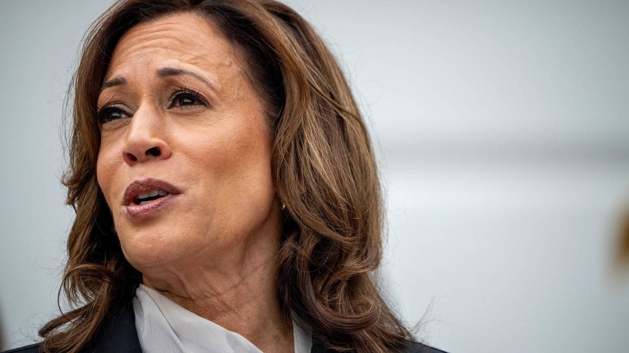 Vice President Kamala Harris speaks during an NCAA championship teams celebration on the South Lawn of the White House on July 22, 2024, in Washington, DC. President Joe Biden abandoned his campaign for a second term after weeks of pressure from fellow Democrats to withdraw, and he quickly threw his support behind Harris.