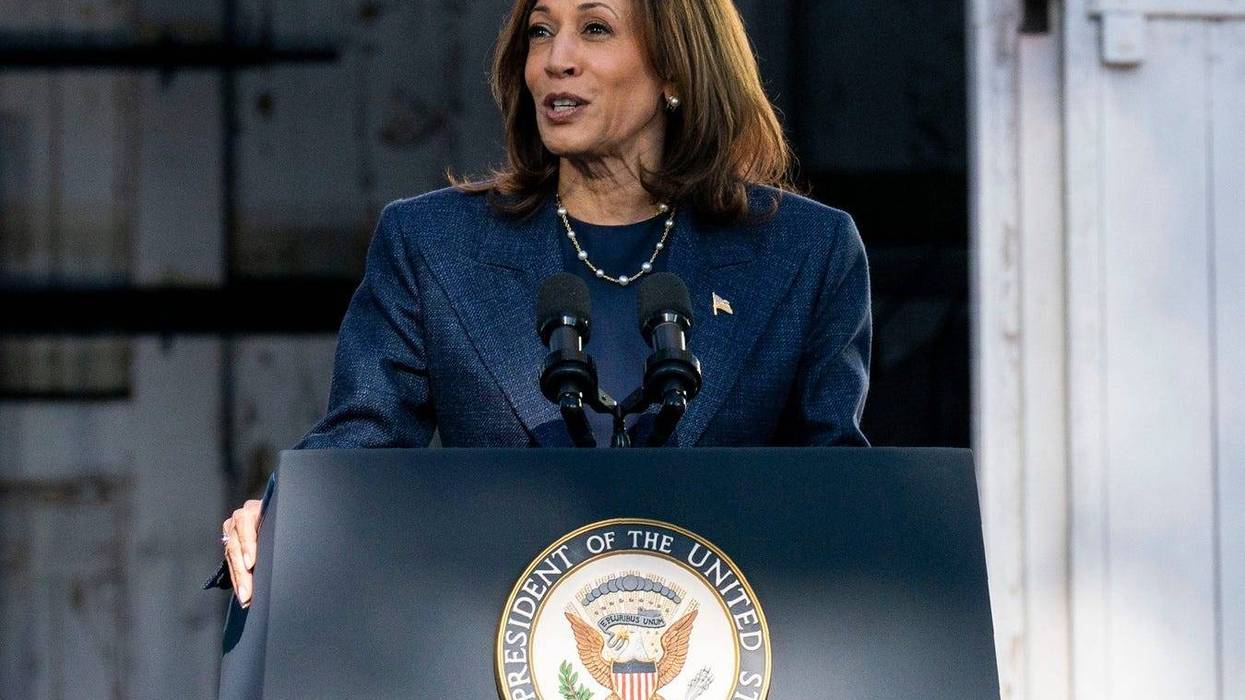 Vice President Kamala Harris speaks during her campaign event at Washington Crossing Historic Park on Wednesday, Oct. 16, 2024.