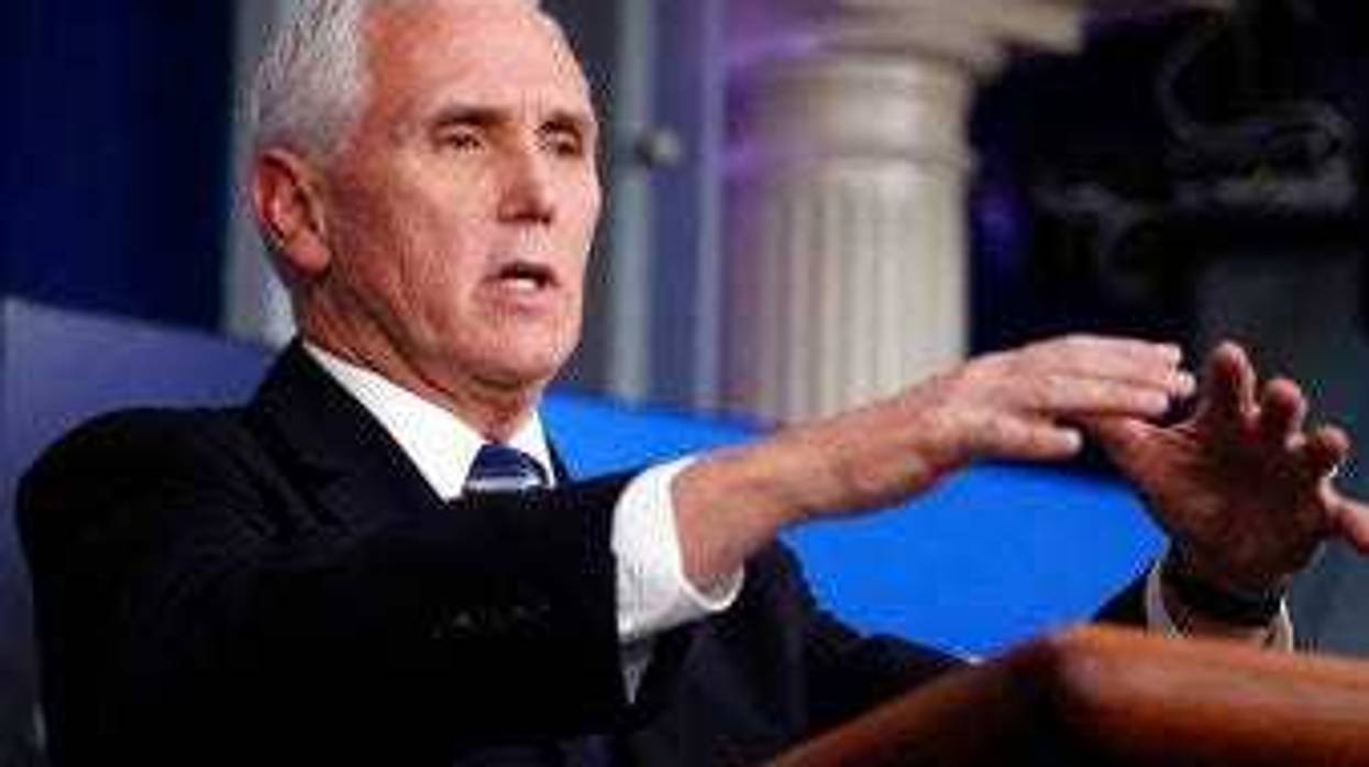 Vice President Mike Pence speaks about the coronavirus in the James Brady Press Briefing Room of the White House, Tuesday, April 7, 2020, in Washington. (AP Photo/Alex Brandon)