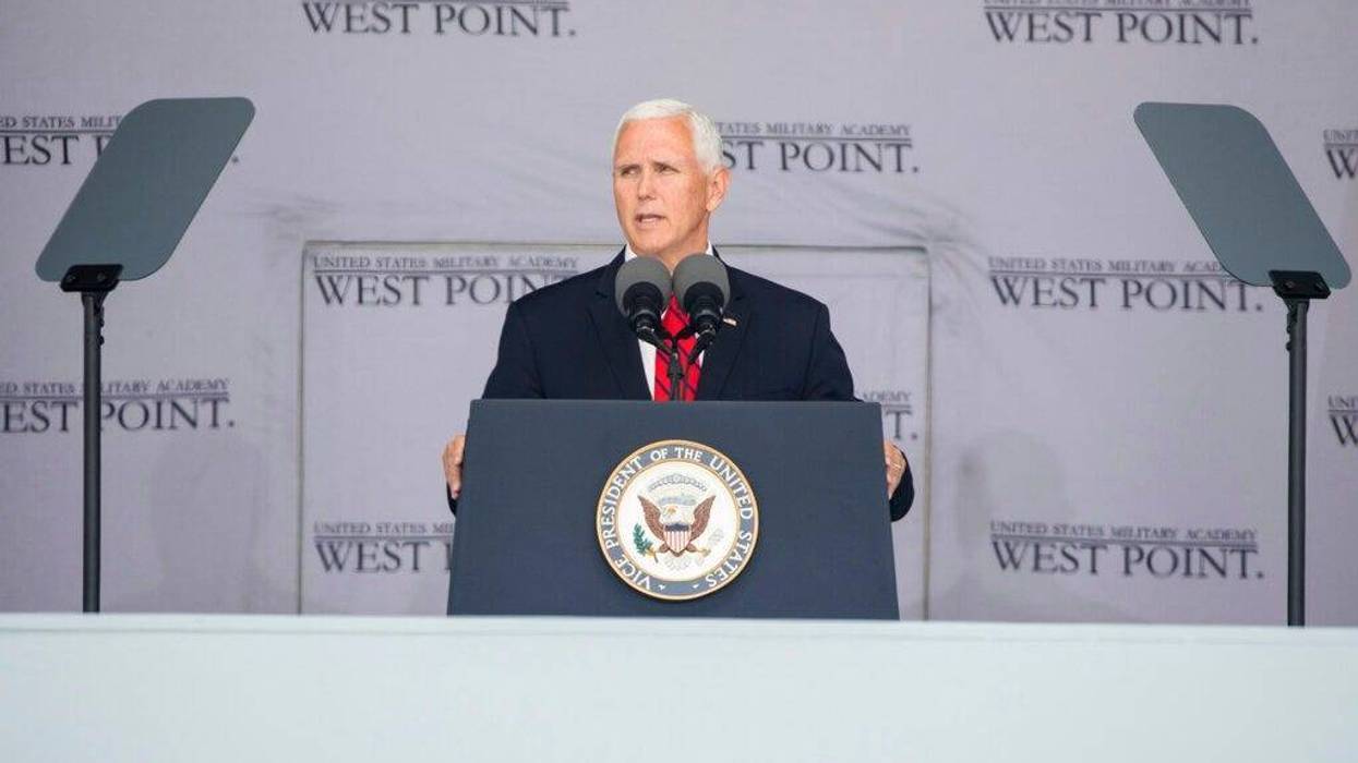 Vice President Mike Pence speaks during graduation ceremonies at the United States Military Academy, Saturday, May 25, 2019, in West Point, N.Y