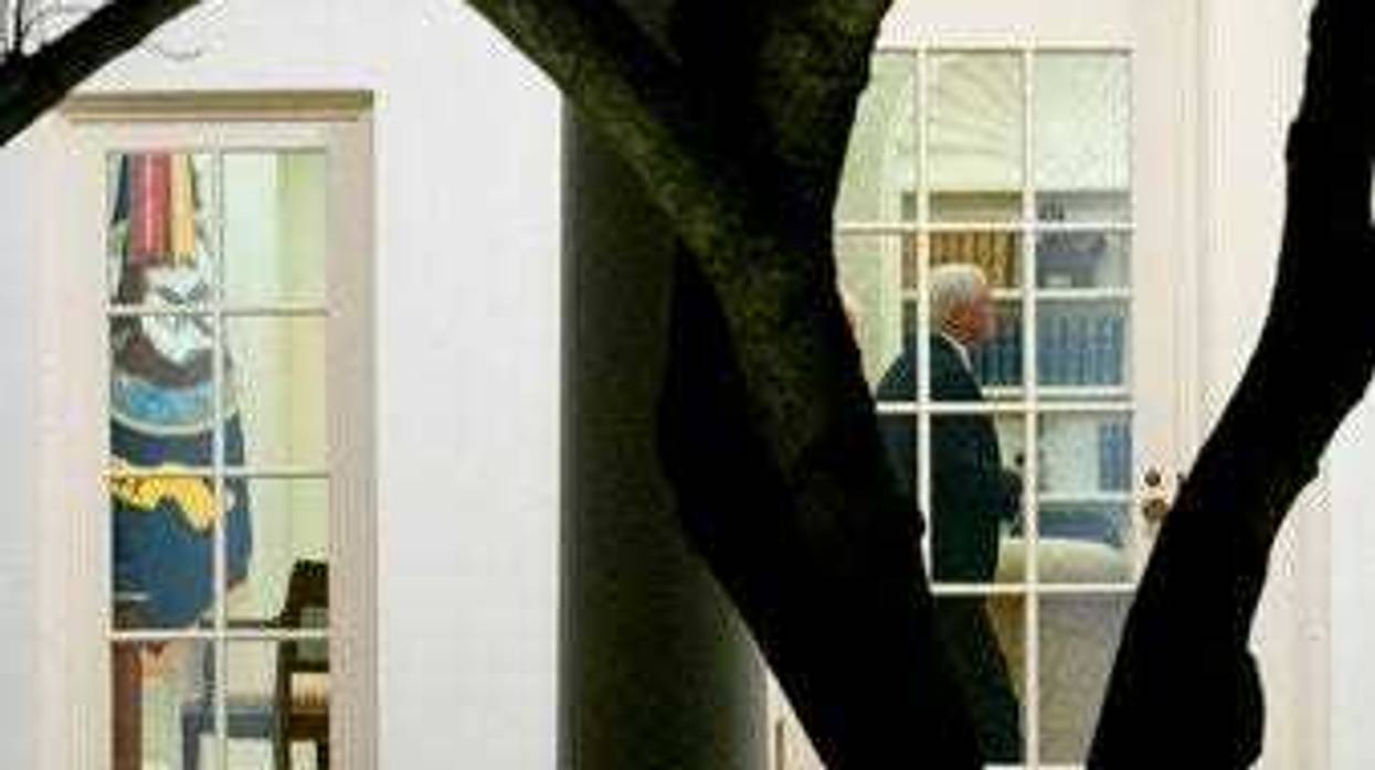 Vice President Mike Pence walks through the Oval Office before President Donald Trump departs the White House in Washington, Monday, Jan. 4, 2021. (AP Photo/Andrew Harnik)