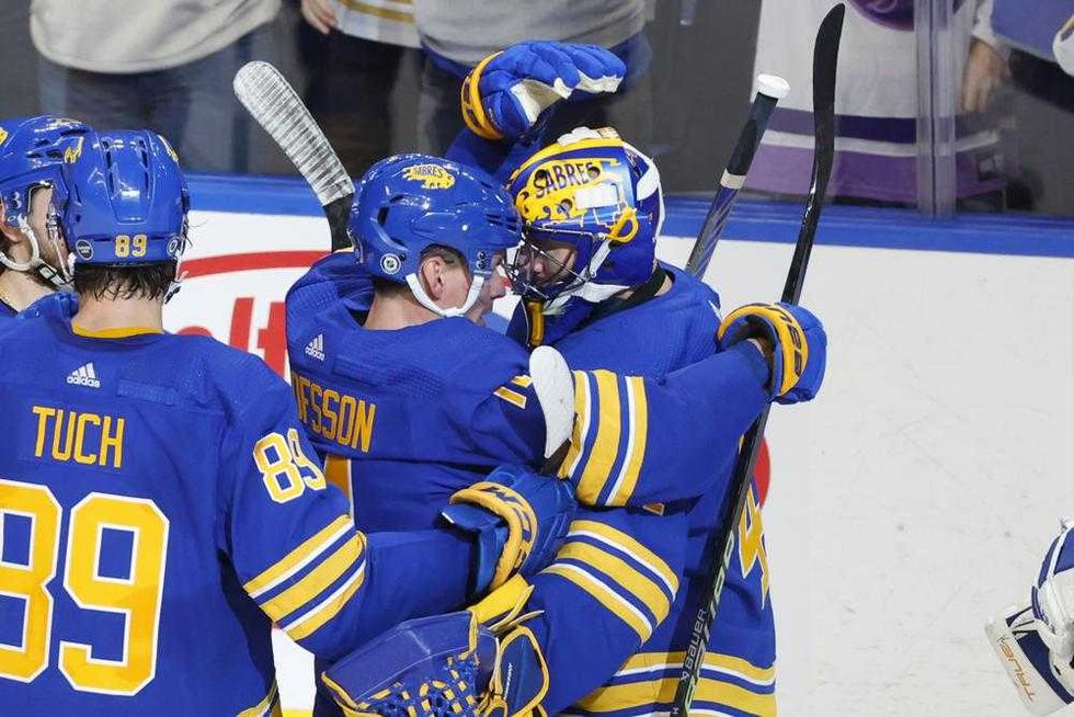 Victor Olofsson scored twice, including in overtime, and the Buffalo Sabres beat the Chicago Blackhawks 4-3 on Saturday night.