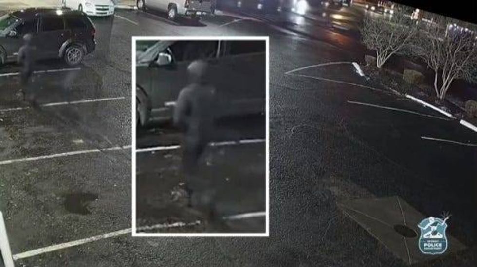Video footage from the parking lot of the party store where Tracie Golden was killed.