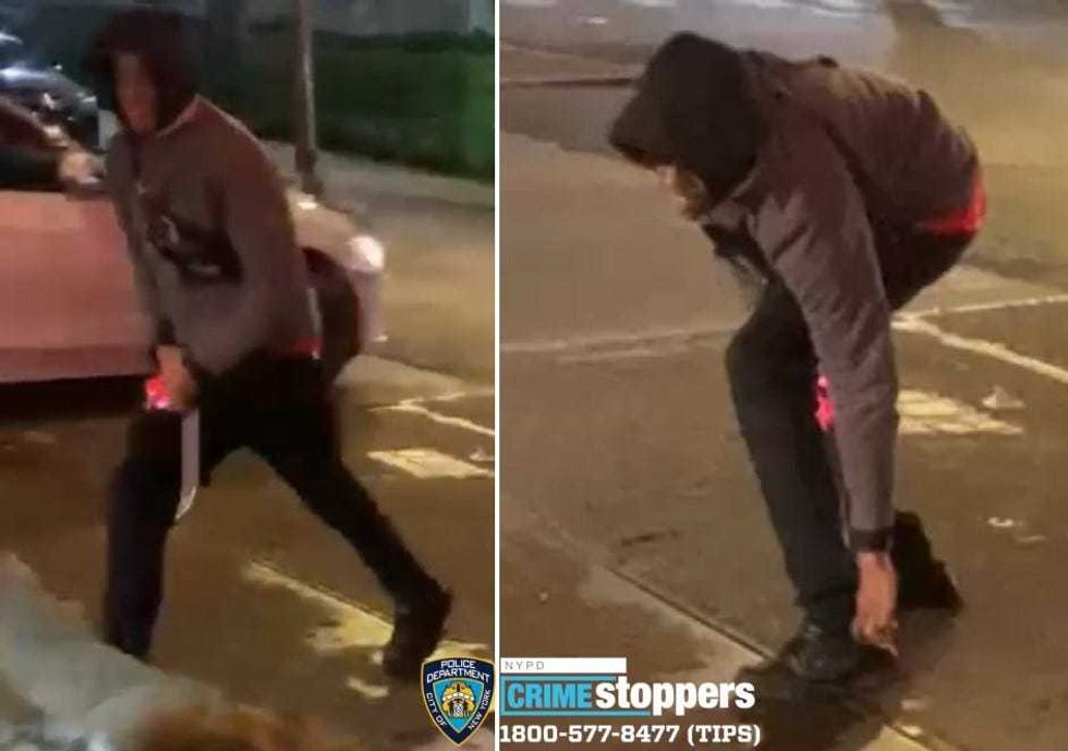 VIDEO: Knife-wielding man steals phone during attempted e-bike robbery on Bronx street
