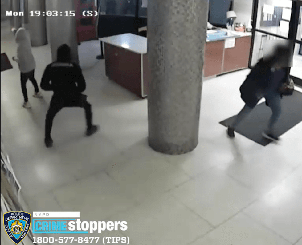 Video shows a resident rushing for cover and a person ducking behind a front desk as the shooter opens fire on the evening of May 16 in Coney Island