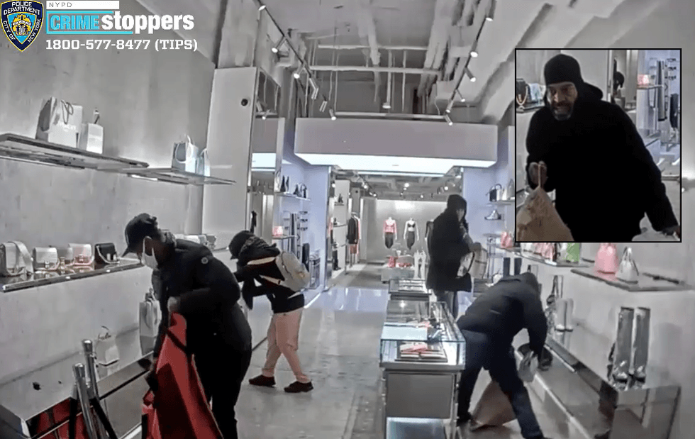 Video shows four suspects raiding the Givenchy at 94 Greene St. on the morning of Feb. 11, 2023
