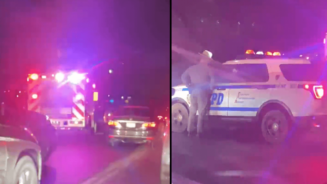 Video shows members of the FDNY and NYPD at the scene near Flushing Meadows–Corona Park
