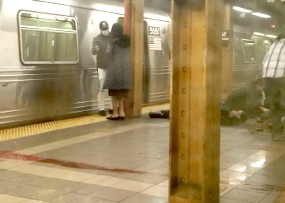 Video shows multiple people on the ground and blood on the platform at the 36th Street station