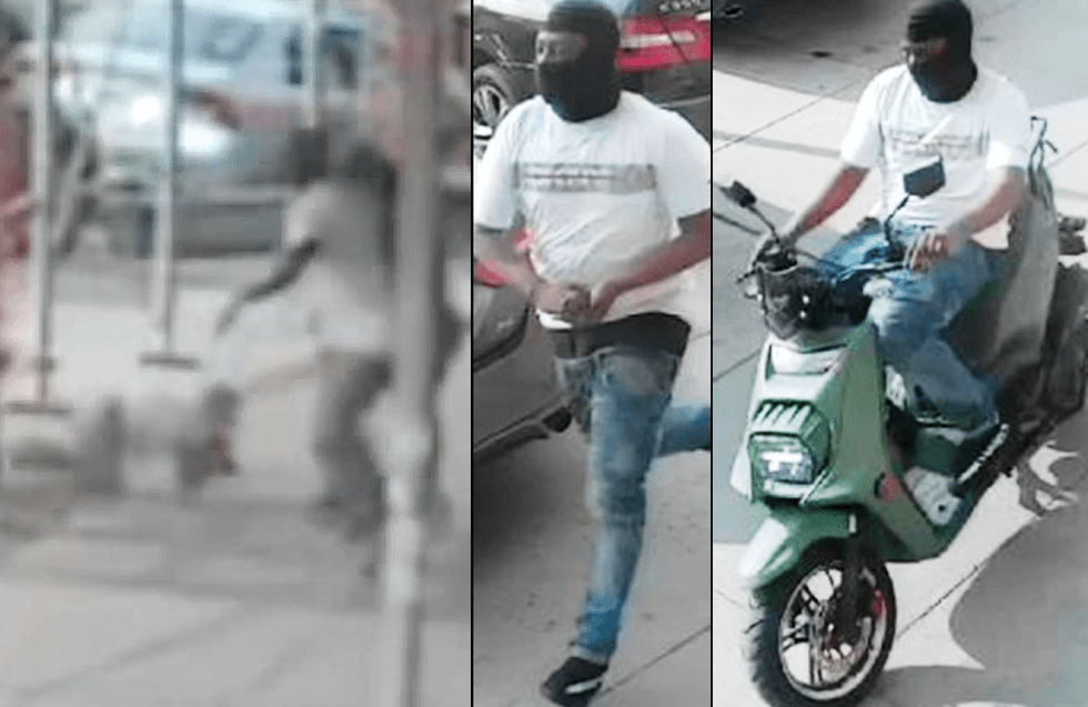 Video shows the mom and son crashing to the ground as a man robs them on the Grand Concourse in Fordham Heights on May 4