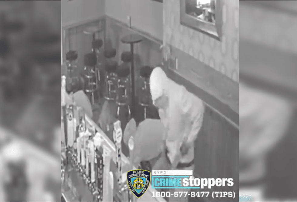 Video shows the suspects rummaging through the victim