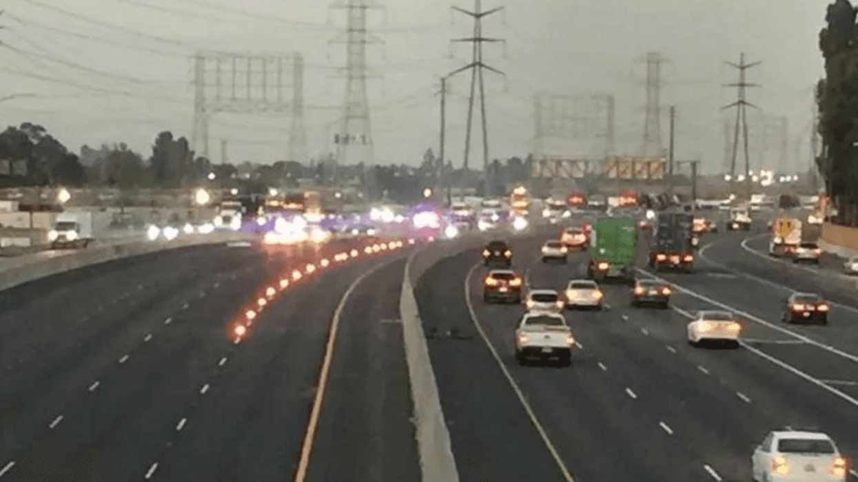 View looking south at the 710 from the Artesia overpass. Photo credit