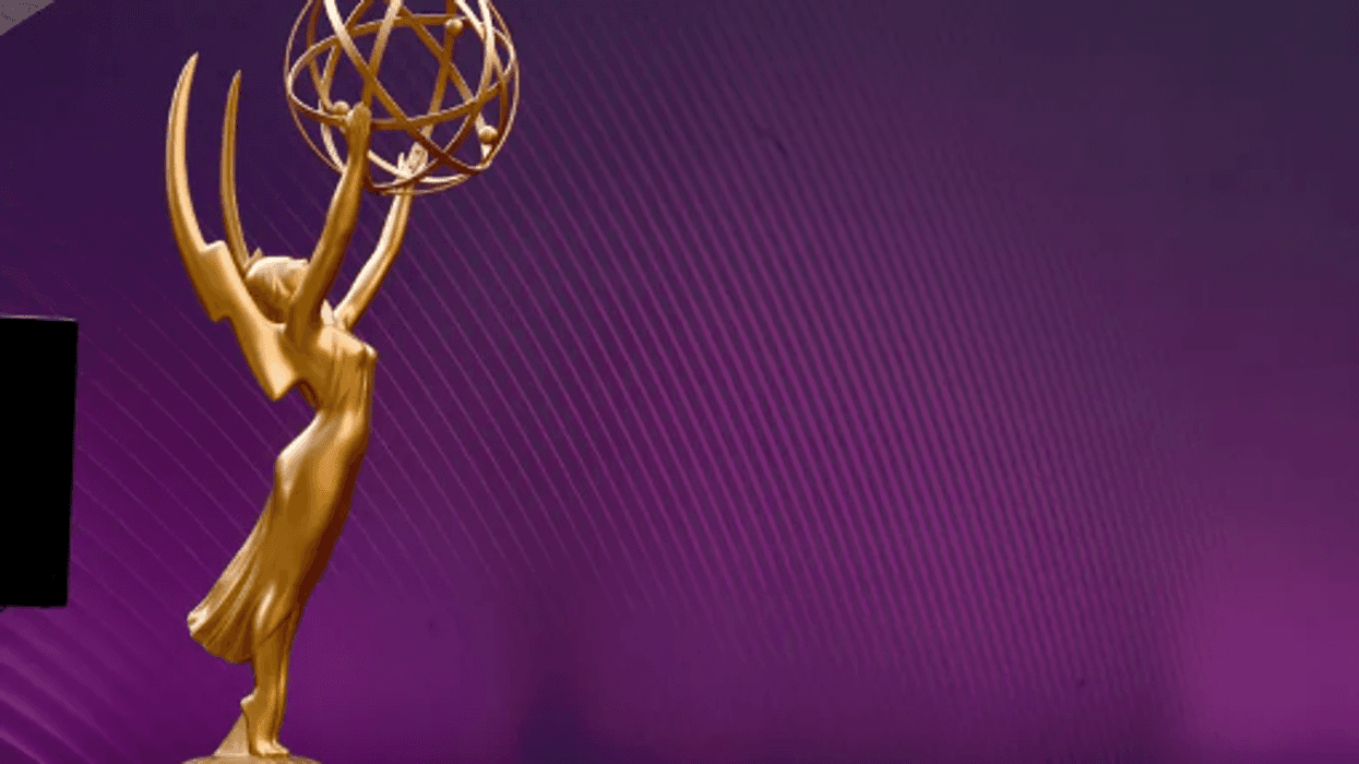View of an Emmys statue during the 74th Primetime Emmys Press Preview at the Television Academy on September 08, 2022 in Los Angeles, California.