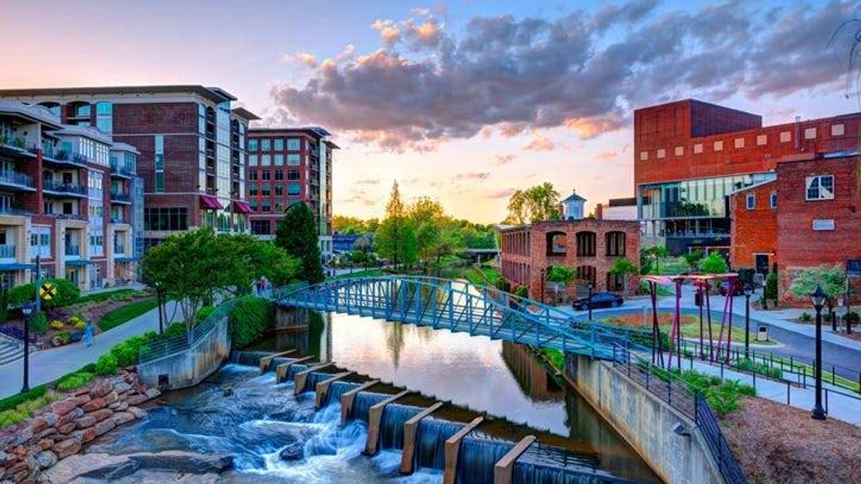 View of Downtown Greenville and the Reedy River