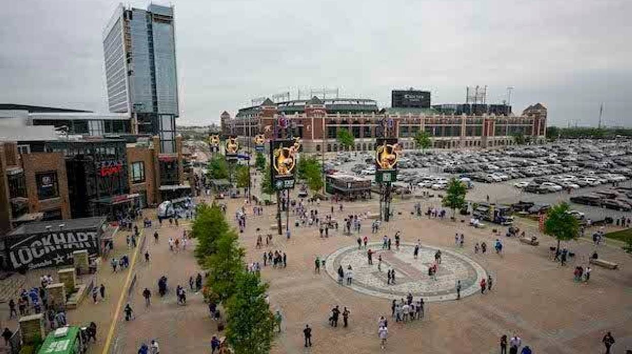 View of Texas Live outside of Globe Life Field in Arlington