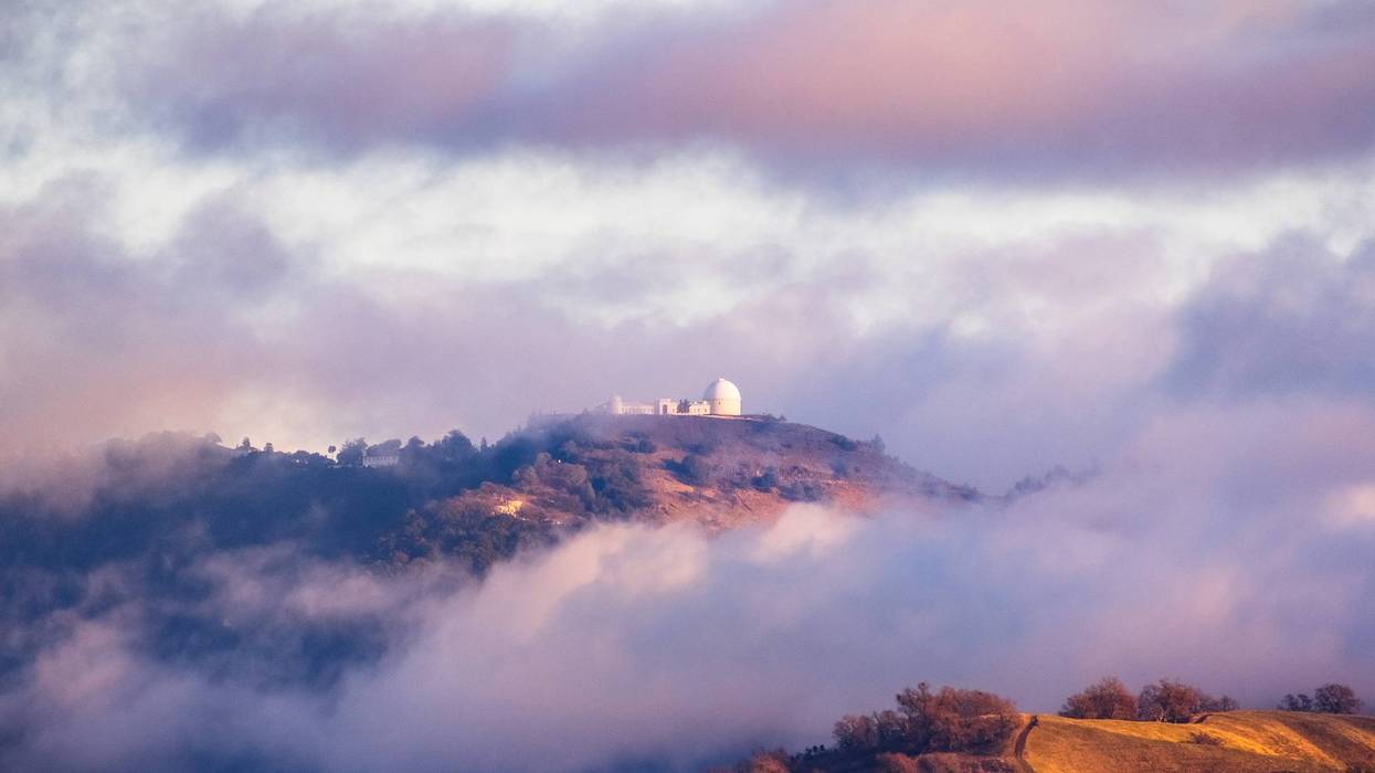 View of the Lick Observatory atop Mont Hamilton near San Jose, California.