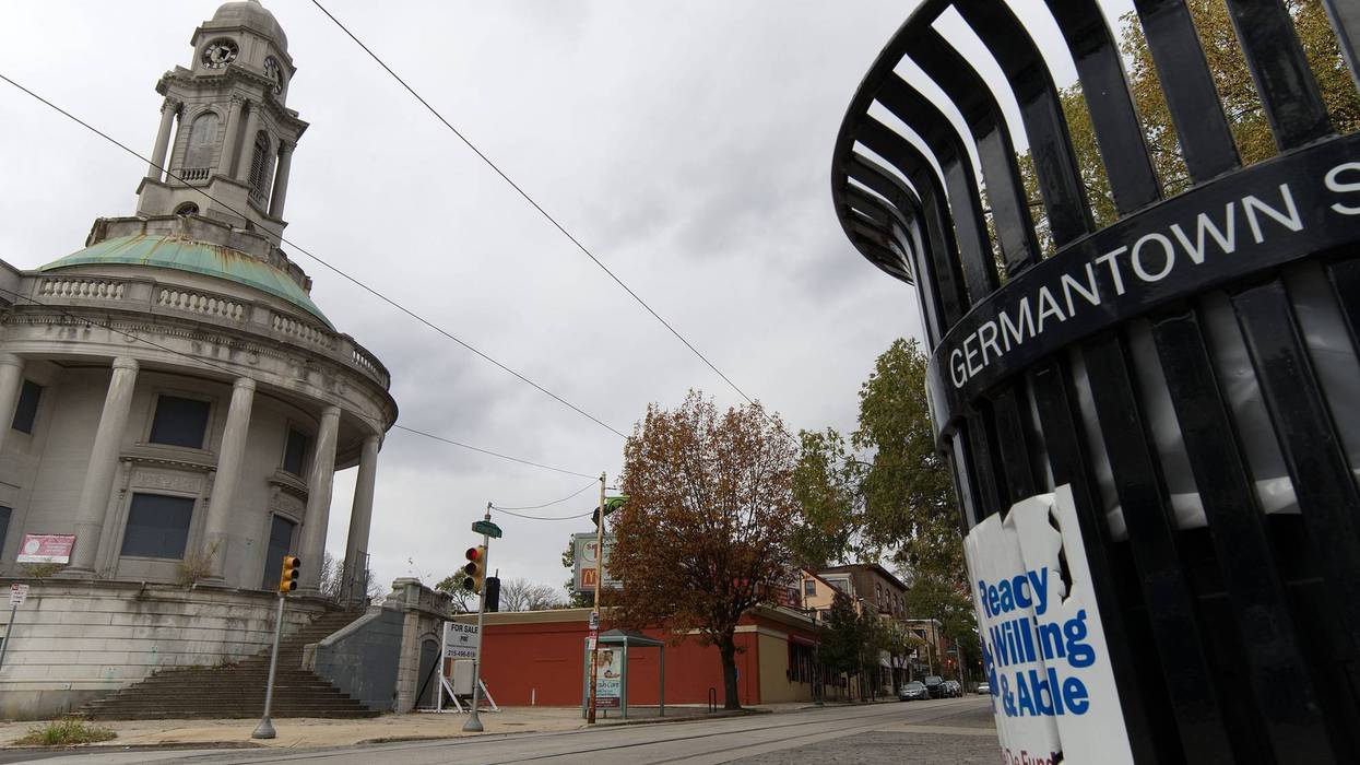 View of vacant Germantown Town Hall
