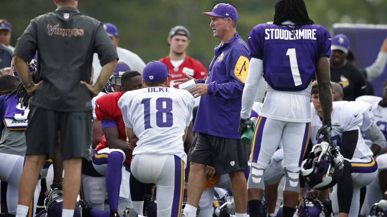 Vikings practicing