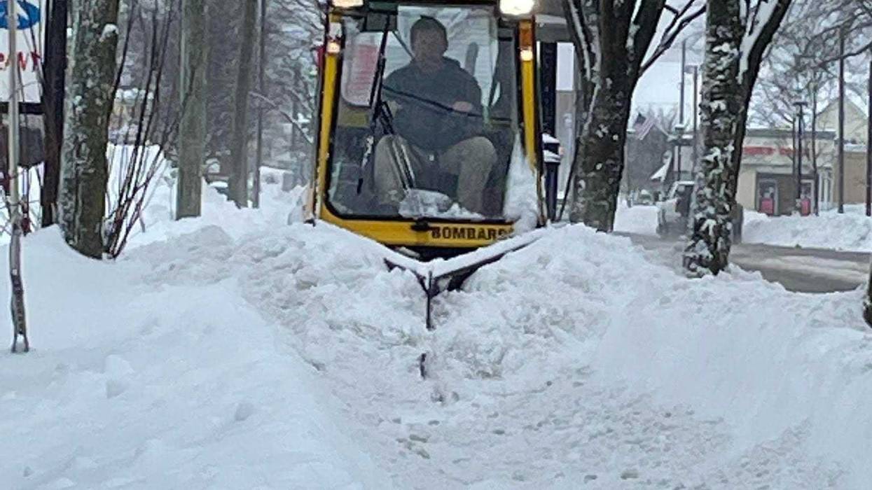 Village of Orchard Park sidewalk plow, January 2022