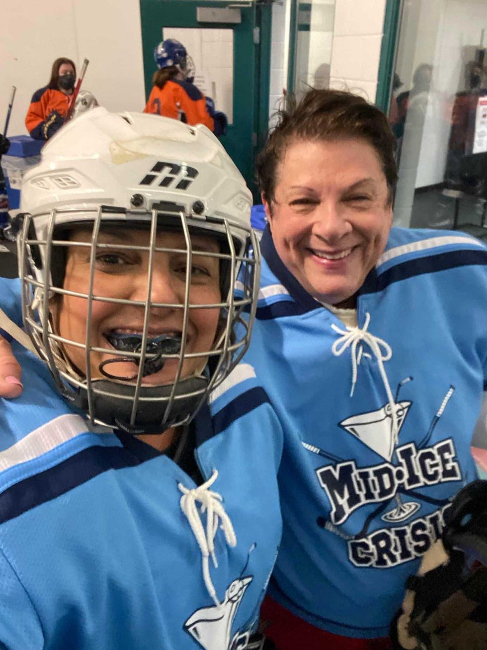 Vineeta Sawkar in her hockey gear.