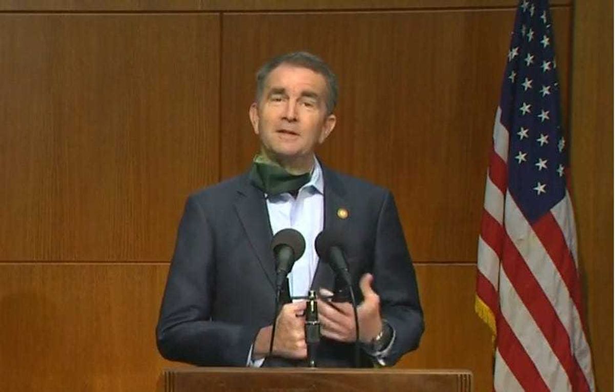 Virginia Governor Ralph Northam during covid-19 briefing