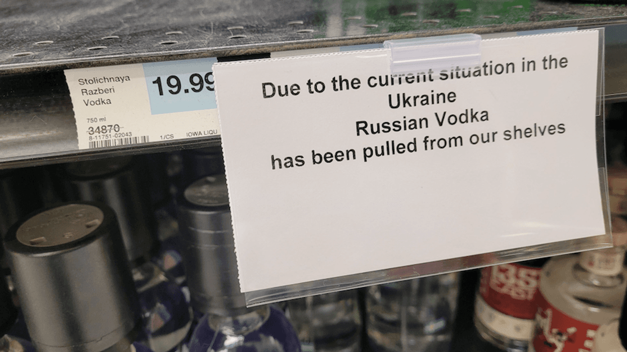 Vodka shelf empty