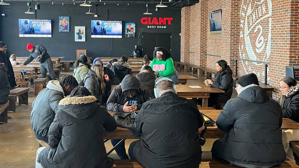 Volunteers gathered in Chester for MLK Day service events sponsored by the Philadelphia Union.