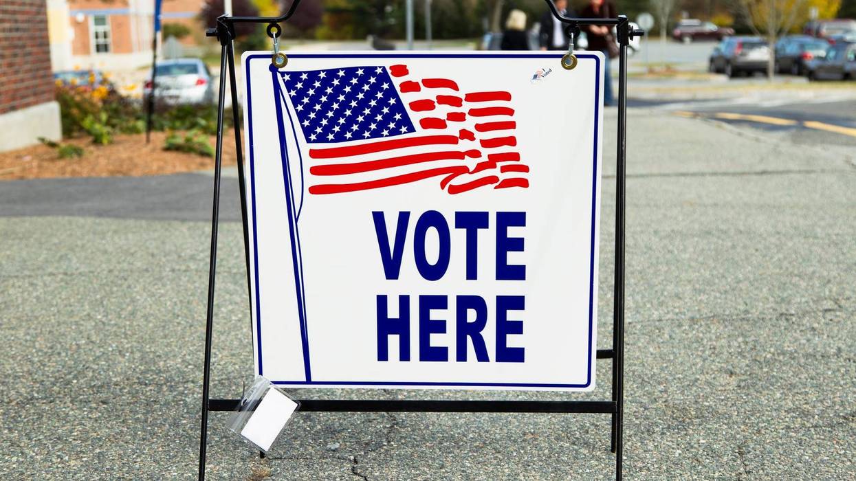 Vote Here Sign