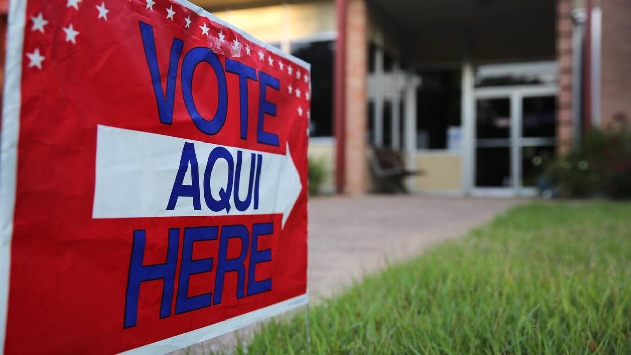 Vote Here voting sign