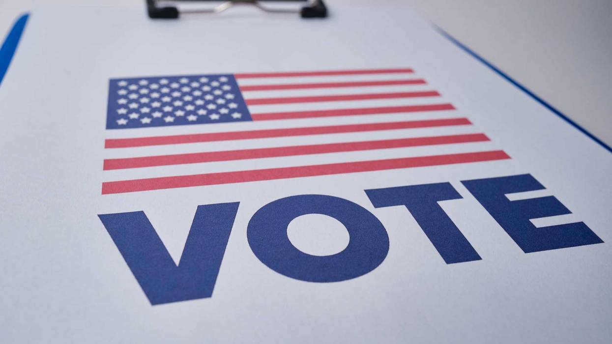 Vote! United States flag. Presidential Election in USA. Vote day in November. US Election. Patriotic american element. For poster or banner