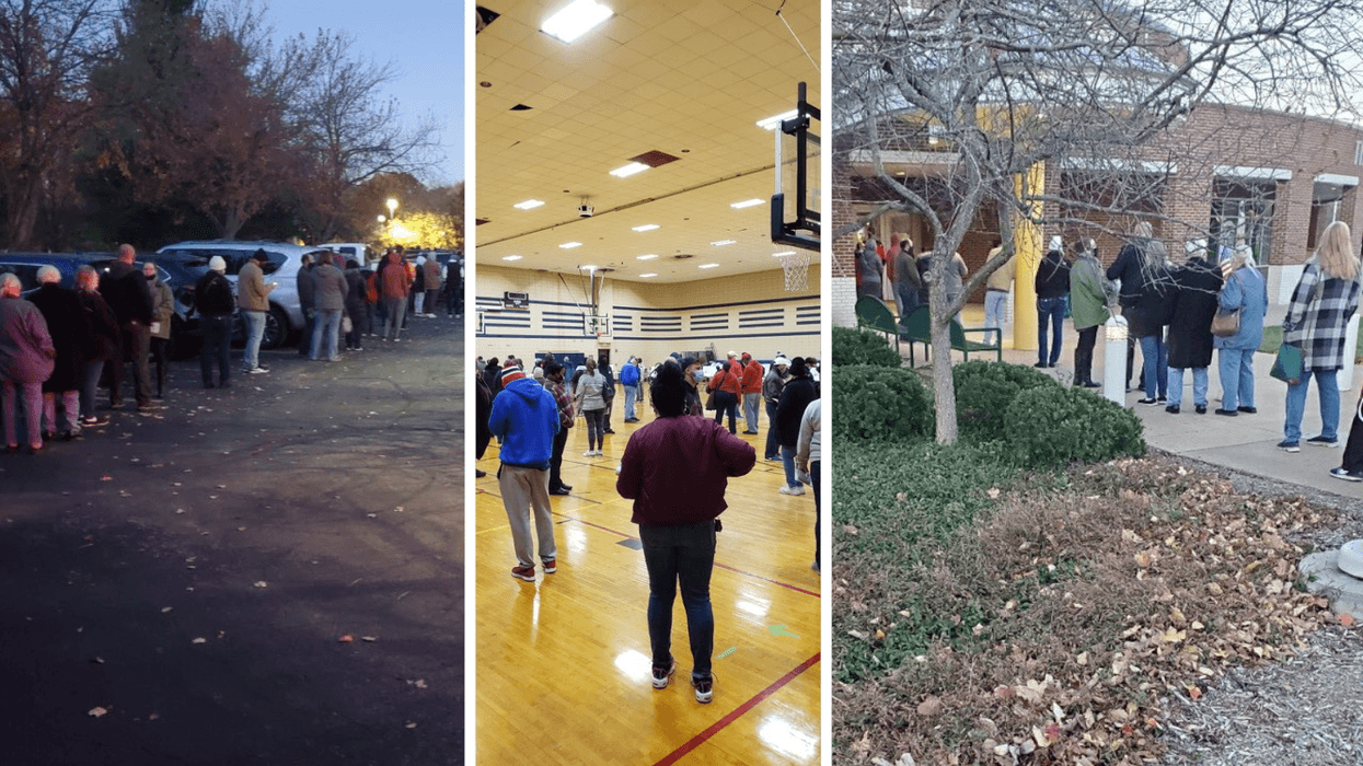 voting lines in St. Louis area