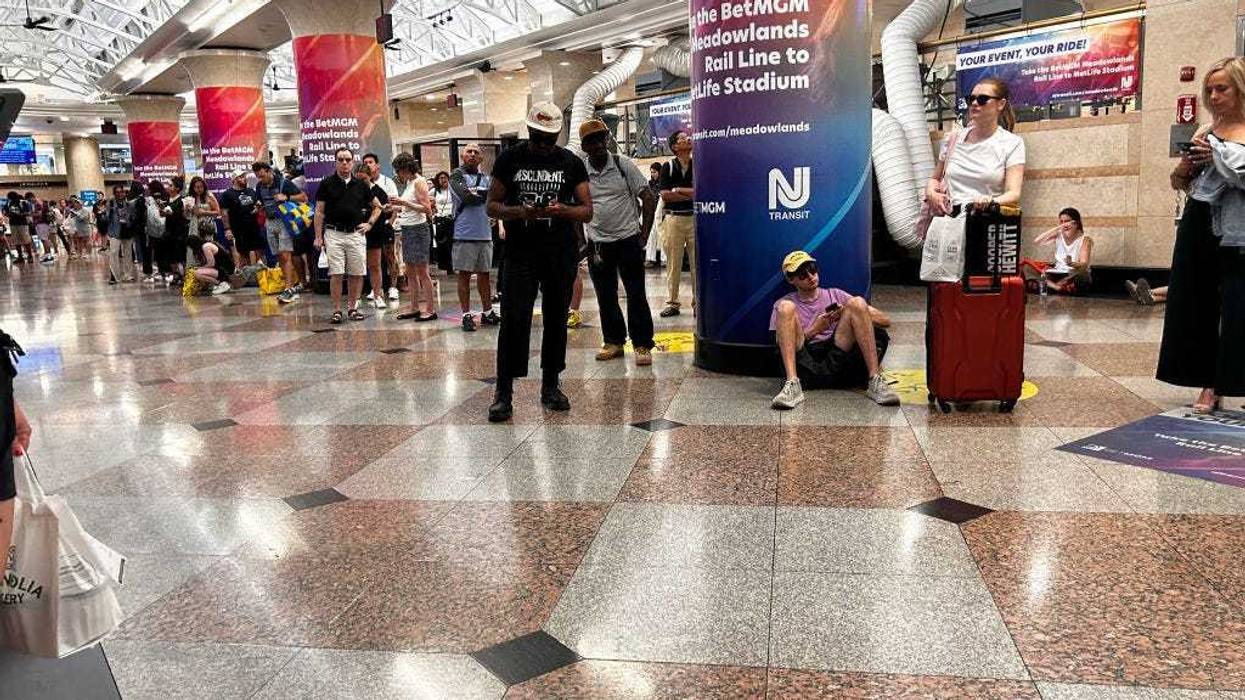 Waiting area for NJ Transit at Penn Station in Manhattan.