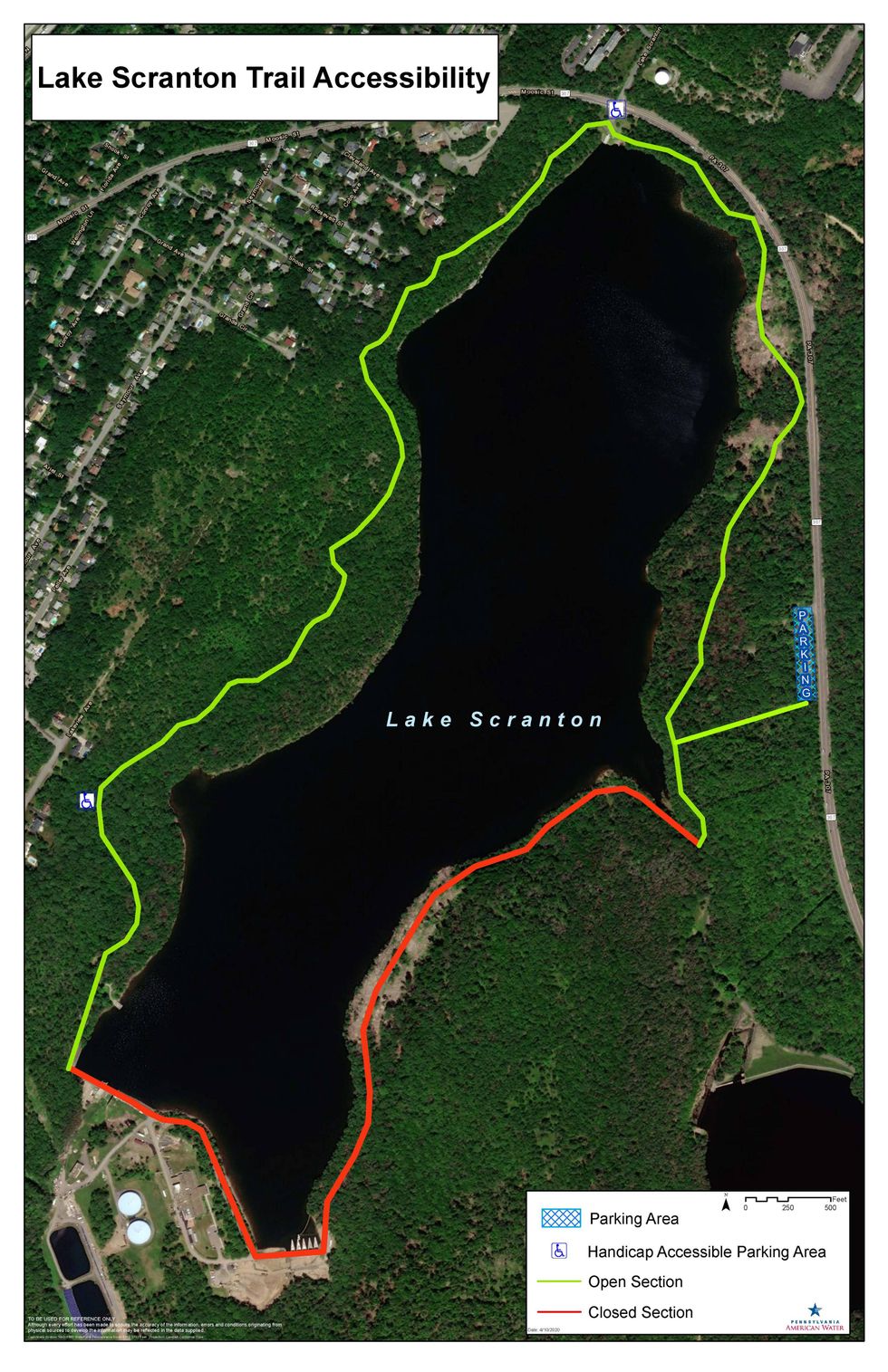 Walking path closure map