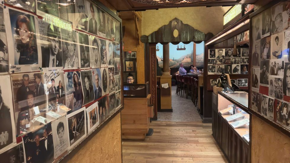 Walls of signed celebrity photos