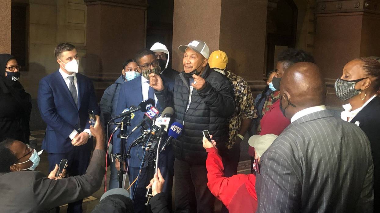 Walter Wallace Sr. speaks at a Oct. 29, 2020, press conference