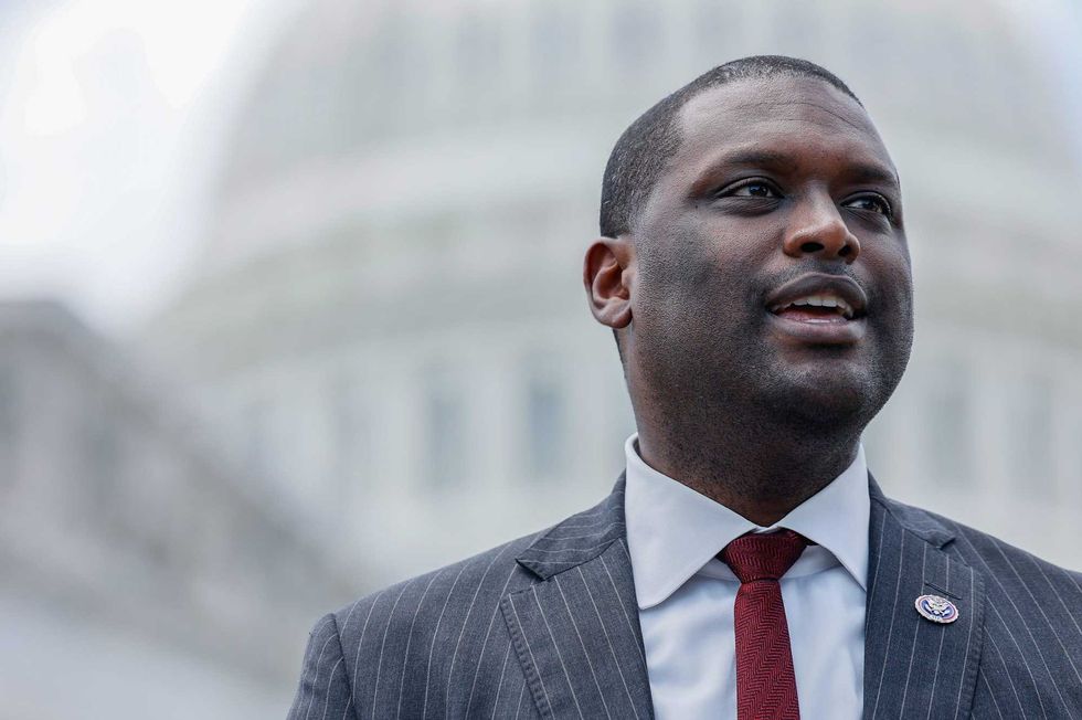 WASHINGTON, DC - JULY 18: Rep. Mondaire Jones (D-NY) speaks at a press conference calling for the expansion of the Supreme Court on July 18, 2022 in Washington, DC. (Photo by Jemal Countess/Getty Images for Take Back the Court Action Fund)