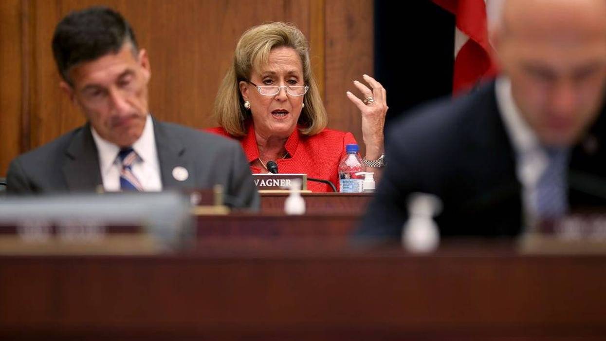 WASHINGTON, DC - JULY 20: House Financial Services Committee member Rep. Ann Wagner (R-MO) questions Housing and Urban Development Secretary Marcia Fudge during a hearing in the Rayburn House Office Building on Capitol Hill on July 20, 2021 in Washington, DC. Fudge testified before the committee about the role of affordable housing in the context of the proposed bipartisan infrastructure legislation.