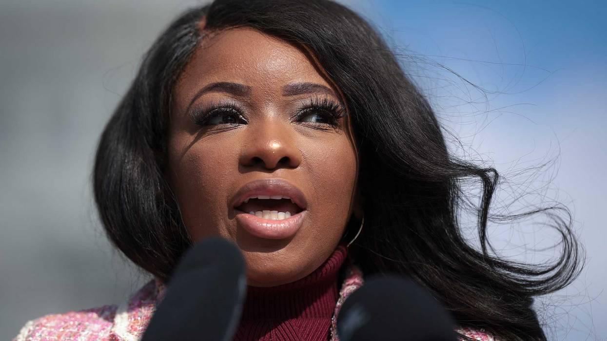 WASHINGTON, DC - MARCH 20: Rep. Jasmine Crockett (D-TX) speaks during a press conference outside the U.S. Capitol March 20, 2024 in Washington, DC. Democratic members of Congress held the press conference to introduce the “Protected Time Off Act”. (Photo by Win McNamee/Getty Images)