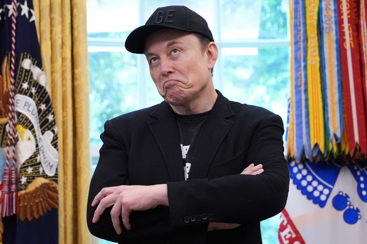 WASHINGTON, DC - MAY 30: Tesla CEO Elon Musk speaks alongside U.S. President Donald Trump to reporters in the Oval Office of the White House on May 30, 2025 in Washington, DC. Musk, who served as an adviser to Trump and led the Department of Government Efficiency, announced he would leave his role in the Trump administration to refocus on his businesses. (Photo by Kevin Dietsch/Getty Images)
