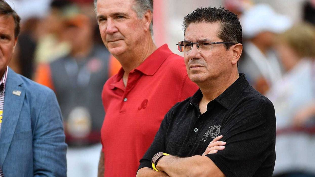 Washington Redskins president Bruce Allen (left) team owner Daniel Snyder (right)