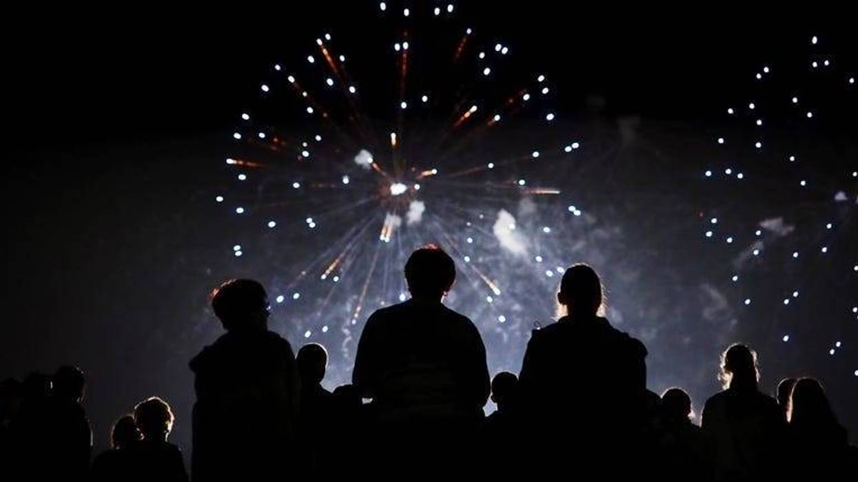 watching fireworks