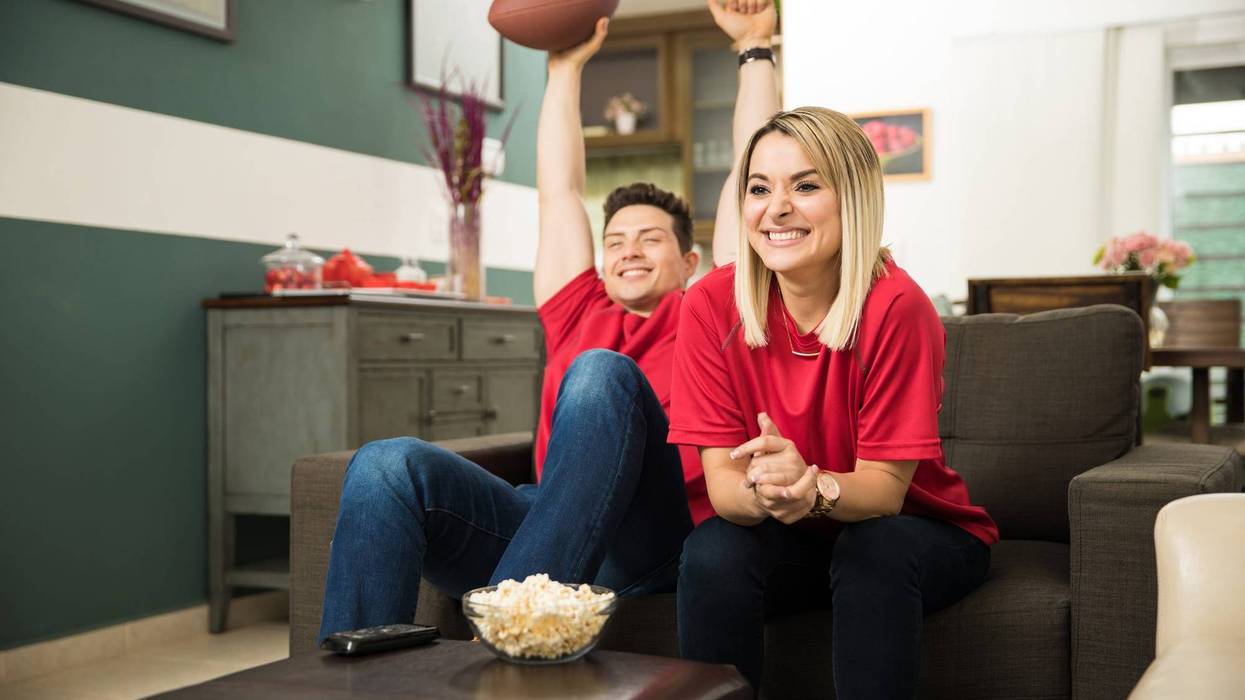 watching football